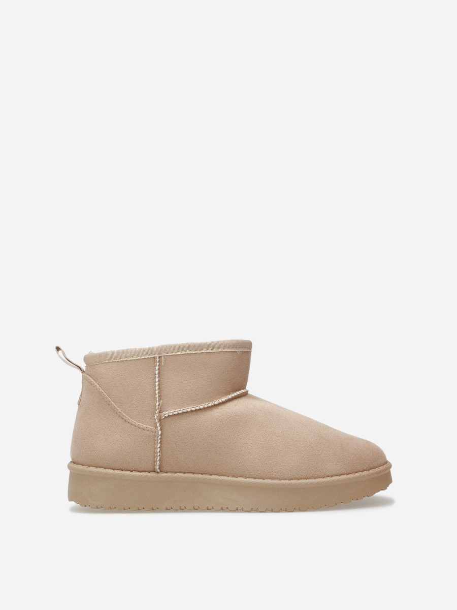 Boots basses fourrées en suédine