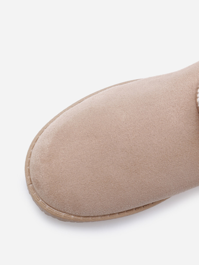 Boots basses fourrées en suédine