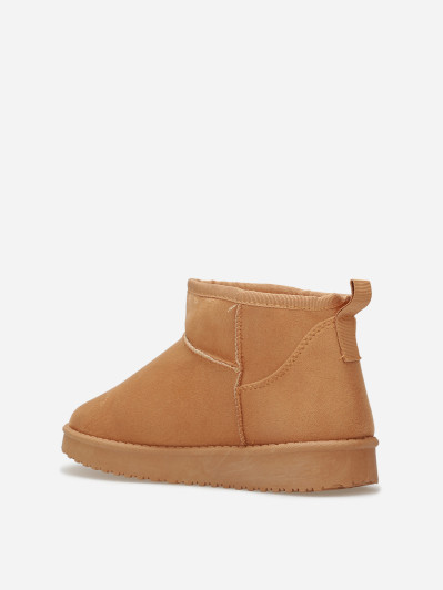 Boots basses fourrées en suédine