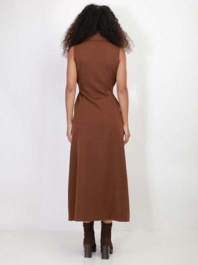 Robe longue style blazer à nouer