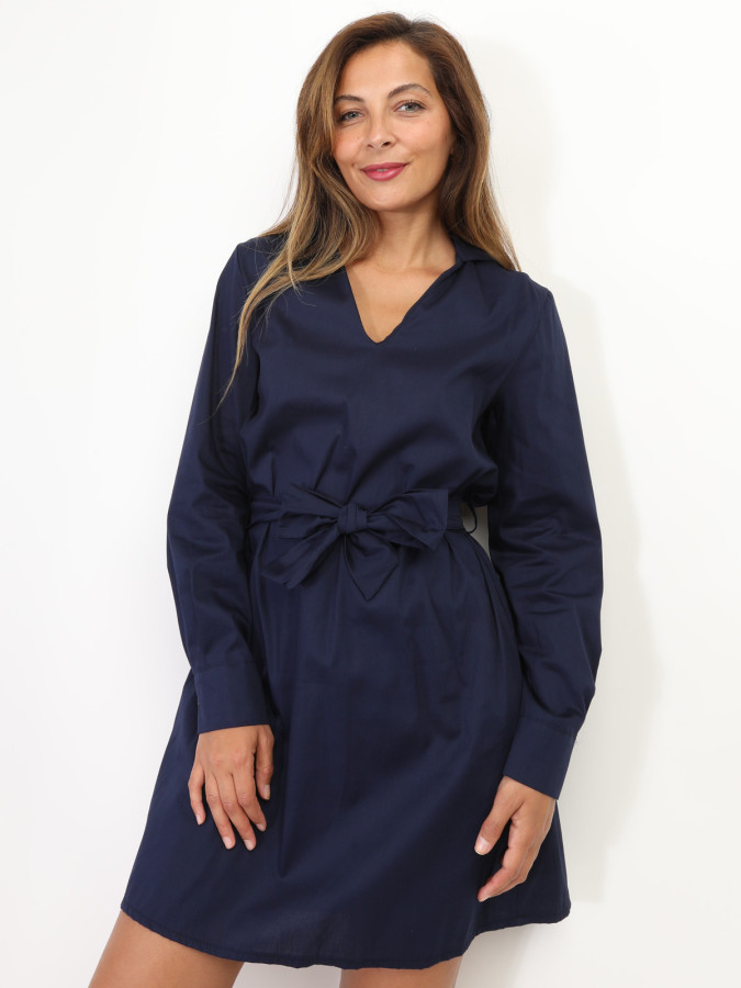 Robe chemisier à nouer