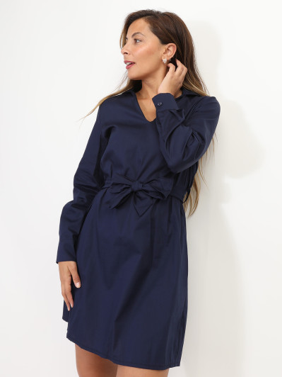 Robe chemisier à nouer