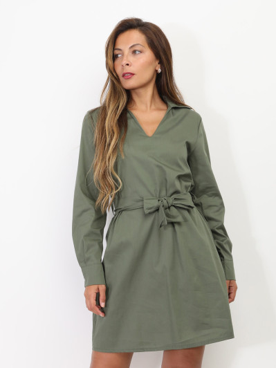 Robe chemisier à nouer