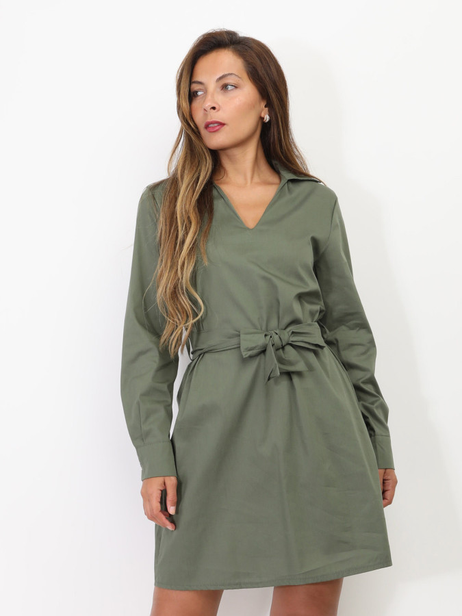 Robe chemisier à nouer