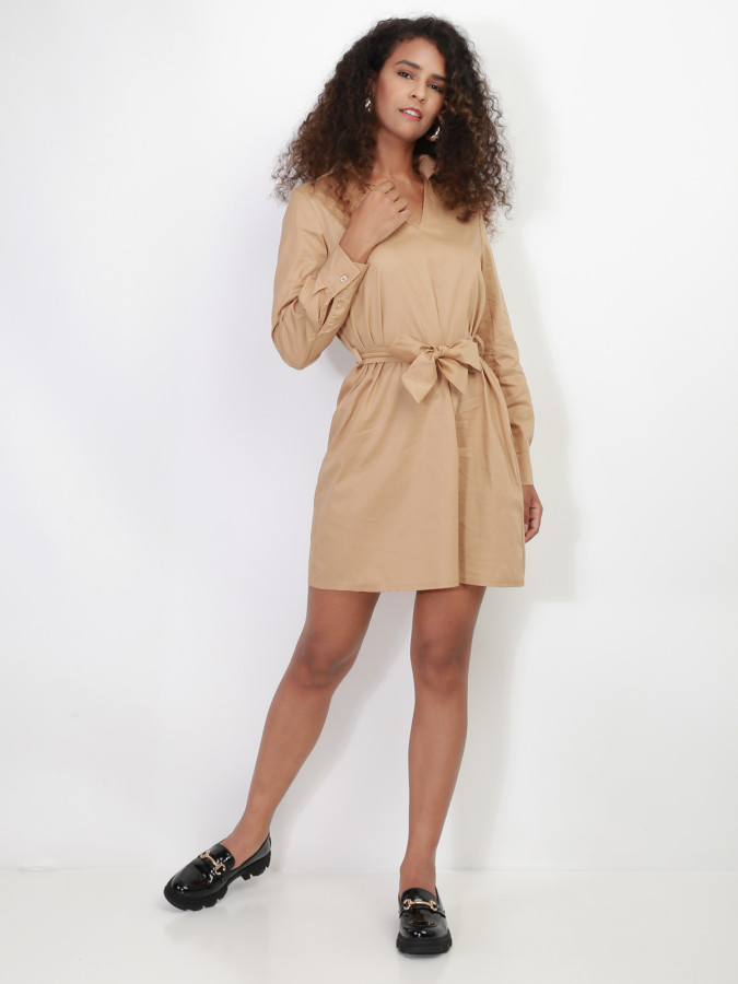 Robe chemisier à nouer