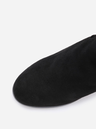 Bottines à talon montantes en suédine