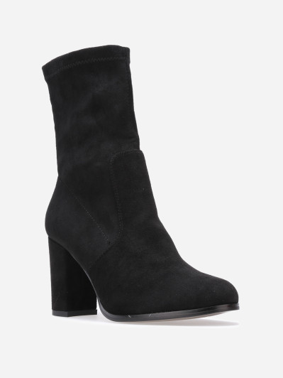Bottines à talon montantes en suédine