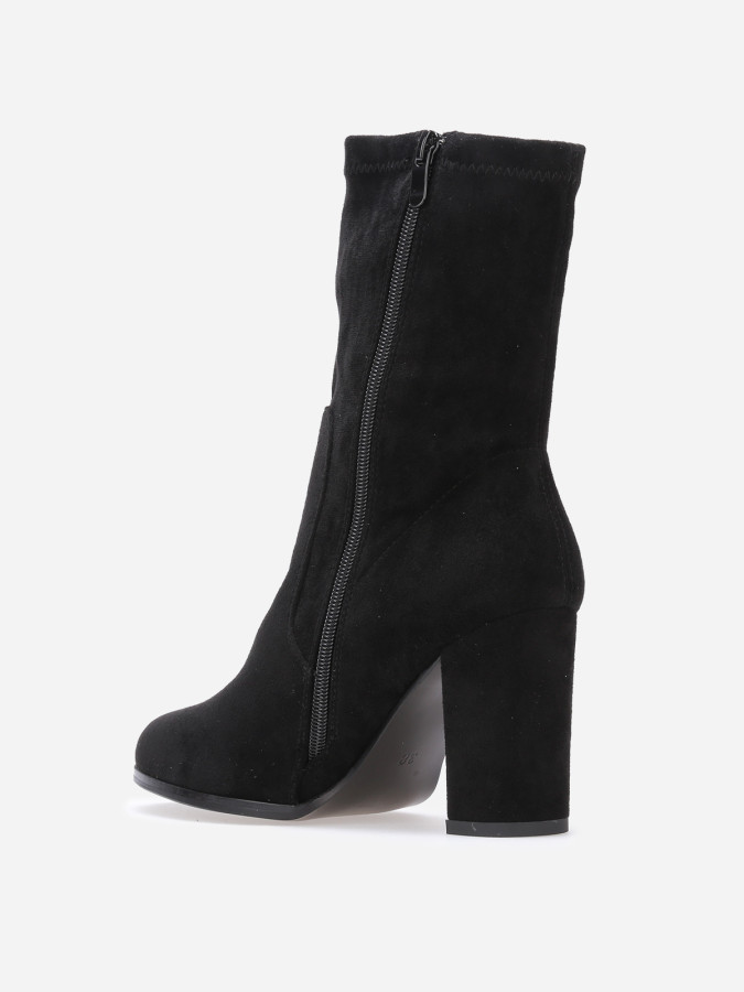 Bottines à talon montantes en suédine