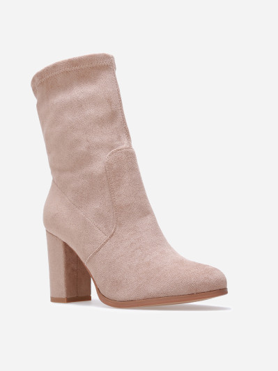 Bottines à talon montantes en suédine
