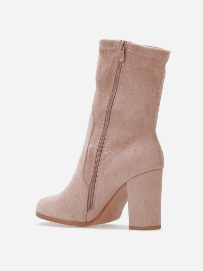 Bottines à talon montantes en suédine