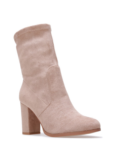 Bottines à talon montantes en suédine