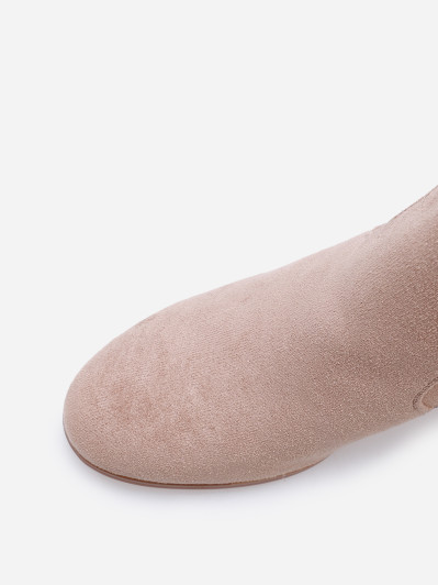 Bottines à talon montantes en suédine