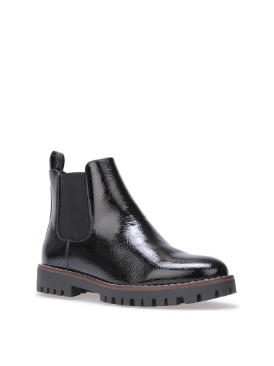 Chelsea vernies à semelle crantée