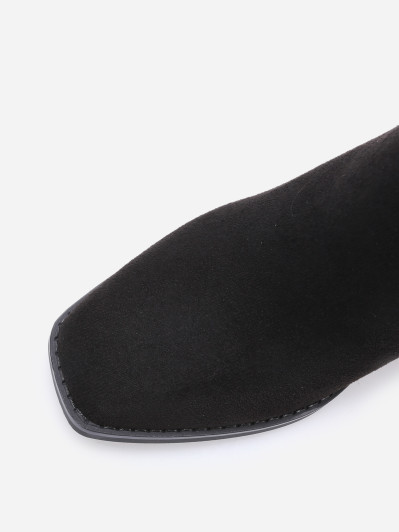 Bottines à paillettes et boucle dorée