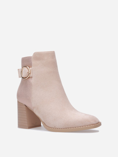 Bottines à paillettes et boucle dorée