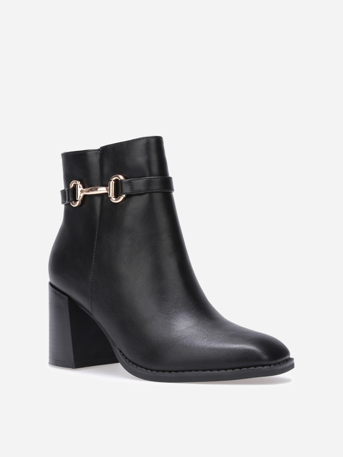 Bottines en simili à mors doré