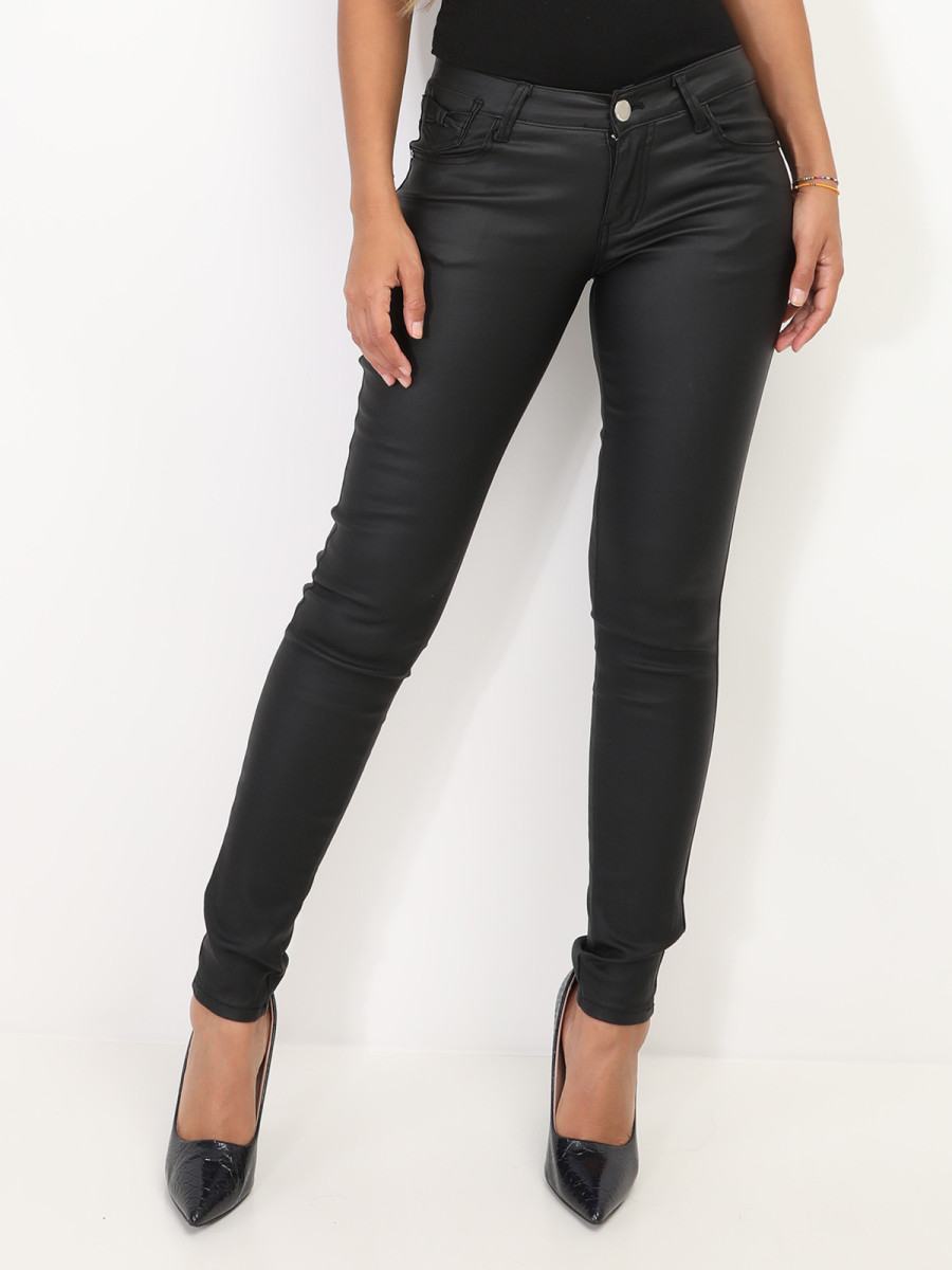 Pantalon enduit à nœuds