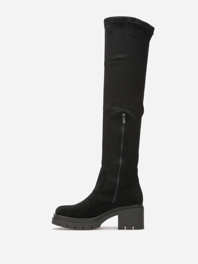 Cuissardes crantées en suédine