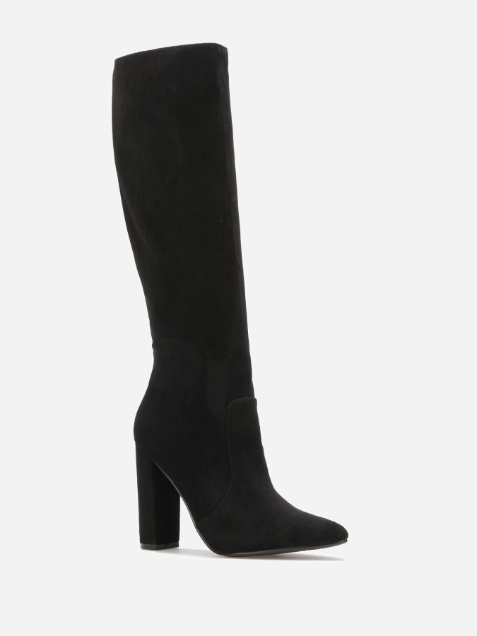 Bottes en suédine à bout pointu