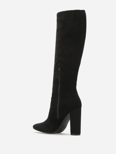 Bottes en suédine à bout pointu