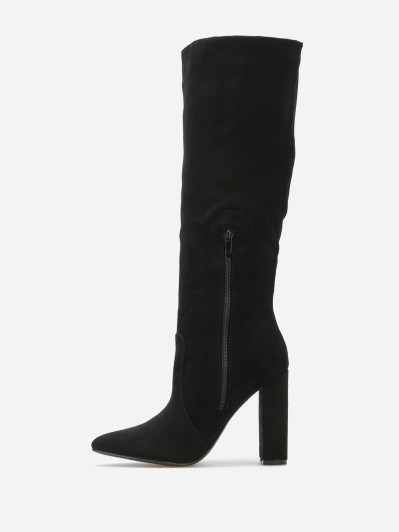 Bottes en suédine à bout pointu