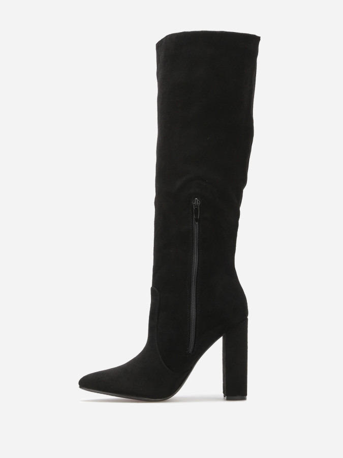 Bottes en suédine à bout pointu