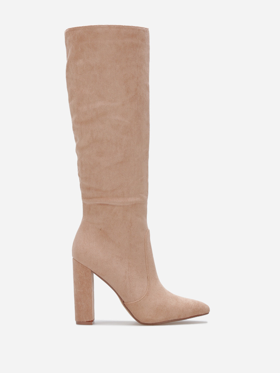 Bottes en suédine à bout pointu