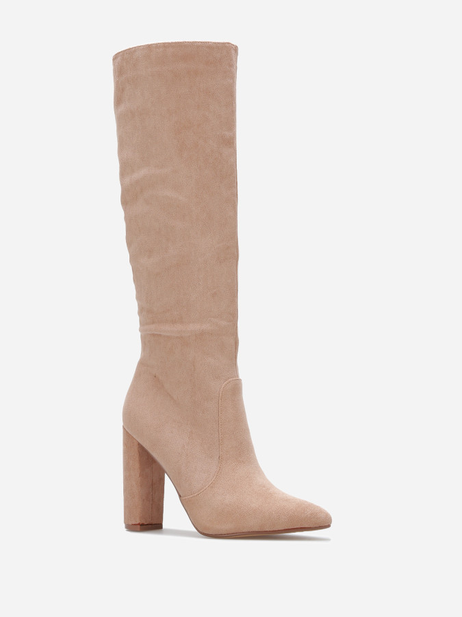 Bottes en suédine à bout pointu