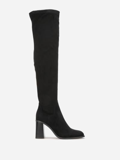 Cuissardes en suédine à talon