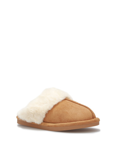 Chaussons en suédine fourrés