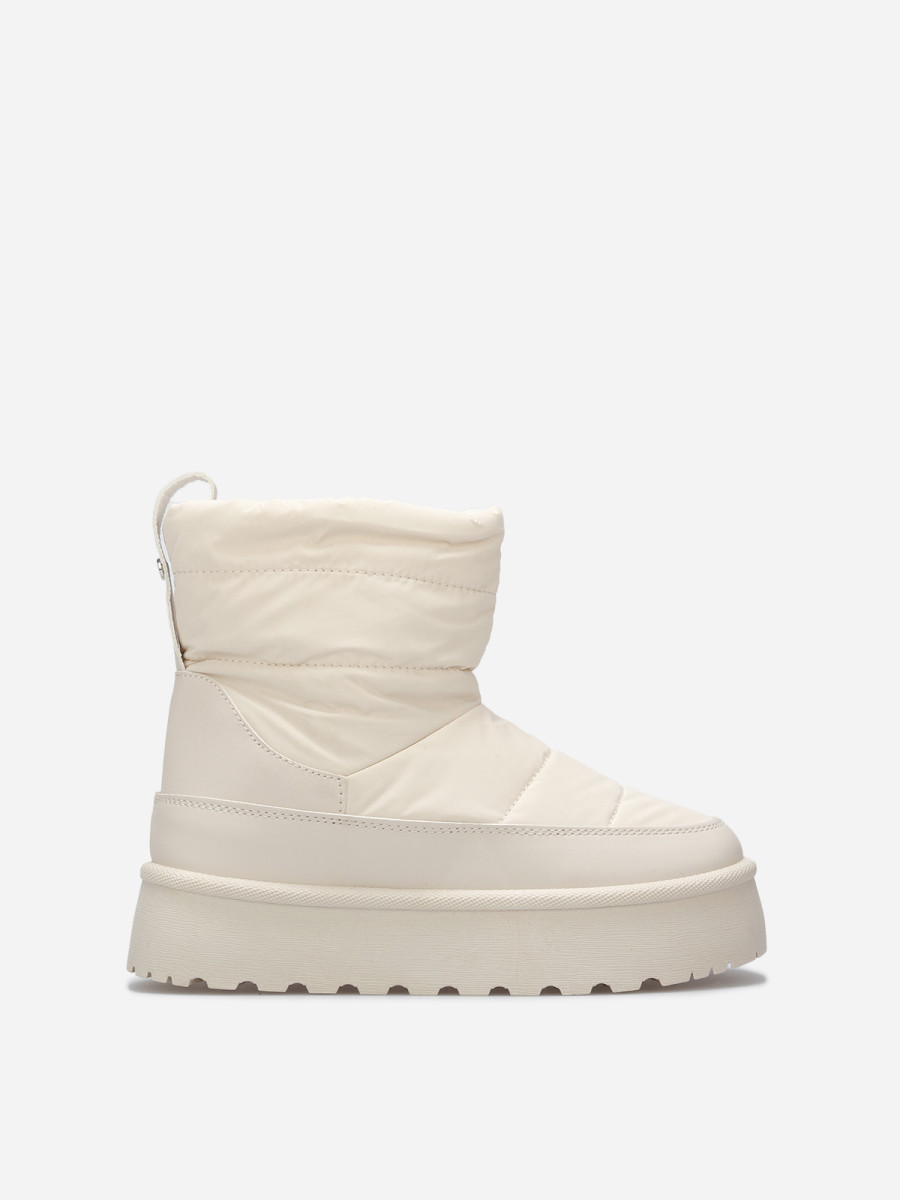 Boots matelassées et fourrées à plateforme