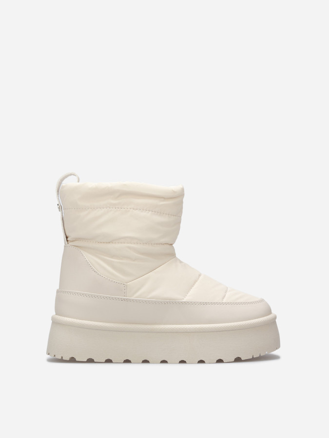 Boots matelassées et fourrées à plateforme