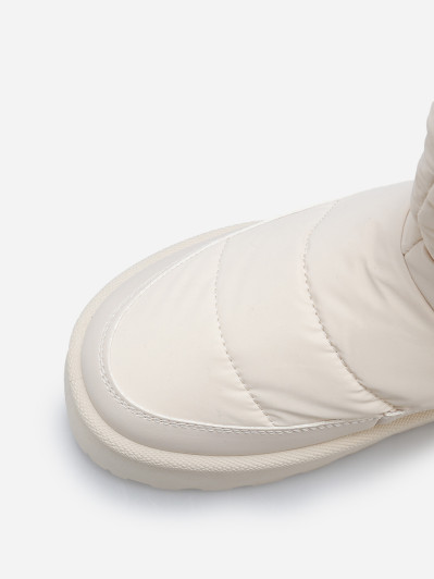 Boots matelassées et fourrées à plateforme