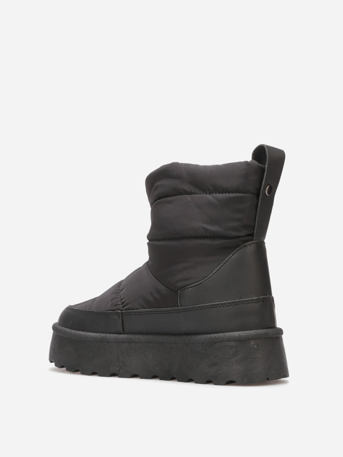 Boots matelassées et fourrées à plateforme