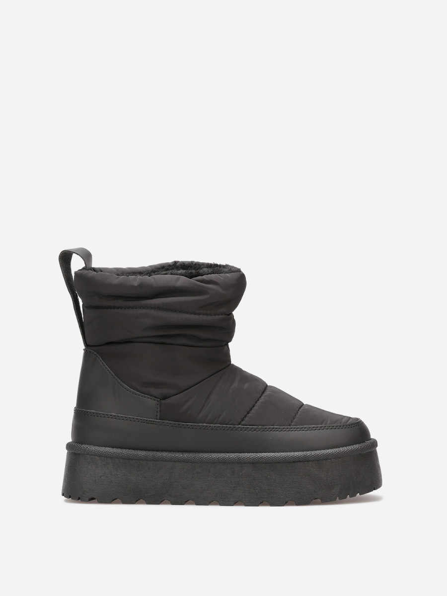 Boots matelassées et fourrées à plateforme