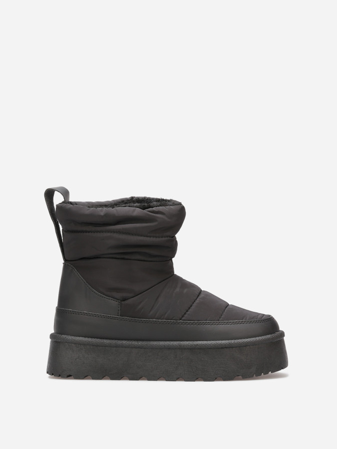 Boots matelassées et fourrées à plateforme