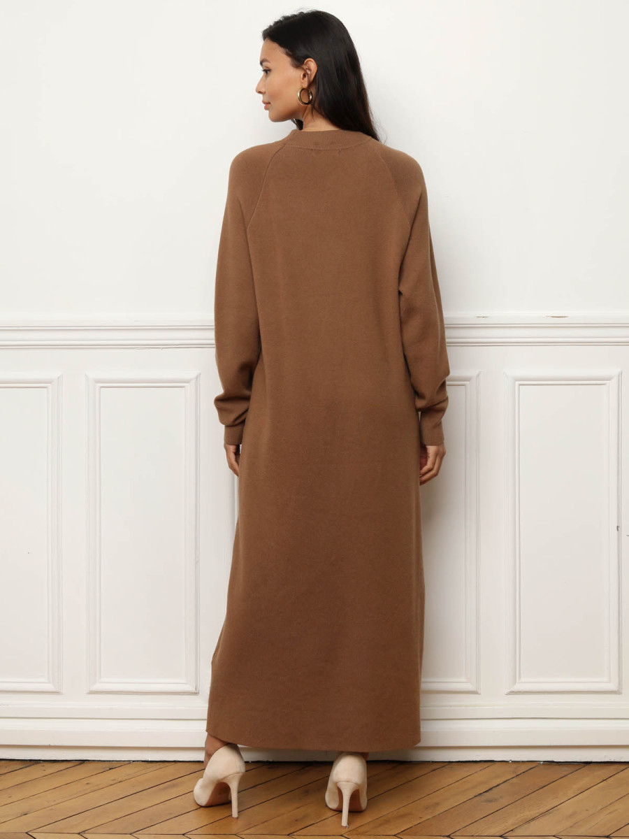 Manteau Robe Pull Avec Cuissarde Robe Pull Longue Et Ample