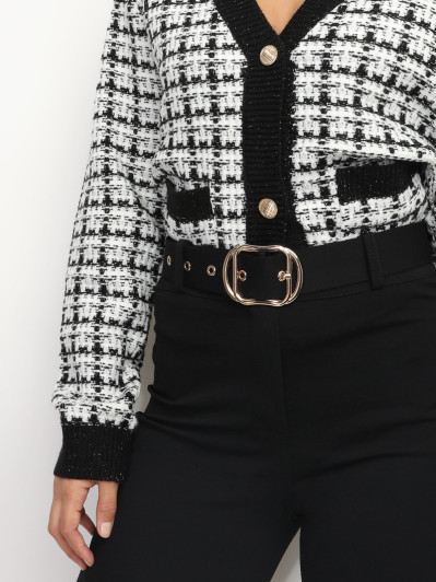 Cardigan en tweed  à boutons dorés