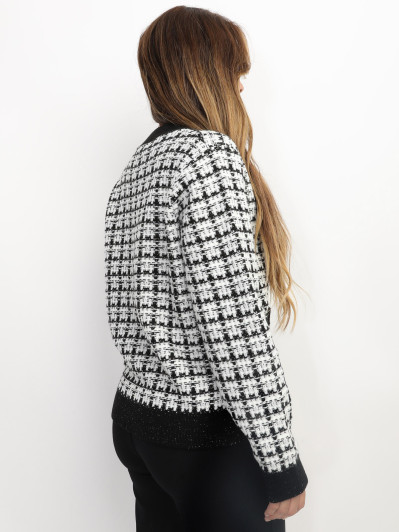 Cardigan en tweed  à boutons dorés