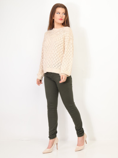 Pull en crochet ajouré