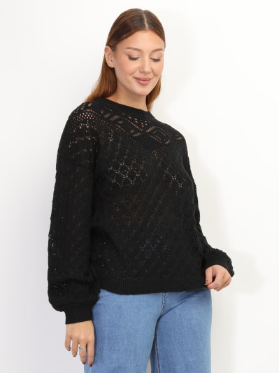 Pull en crochet ajouré
