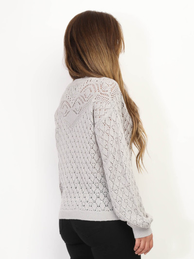 Pull en crochet ajouré