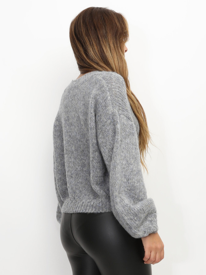 Pull court à manches ballons