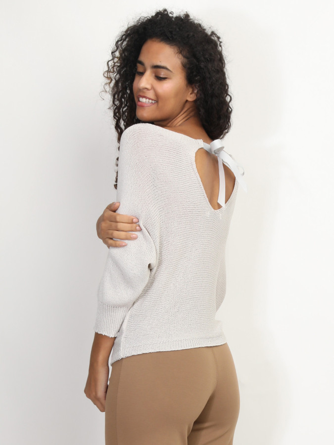 Pull chauve-souris à ruban