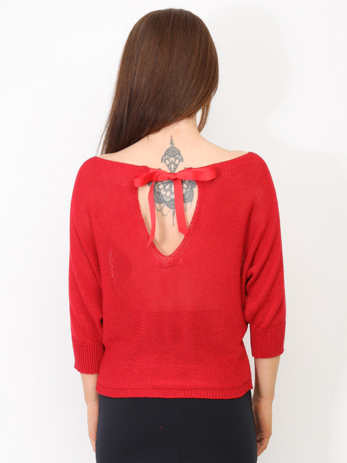 Pull chauve-souris à ruban