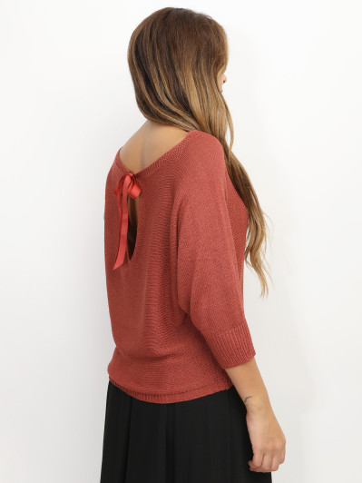 Pull chauve-souris à ruban