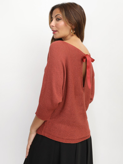 Pull chauve-souris à ruban