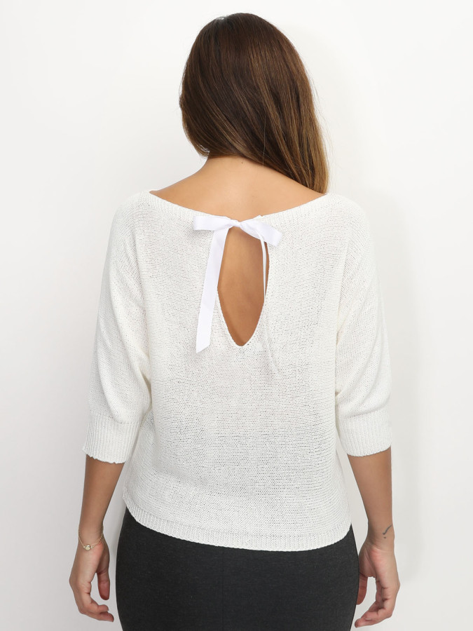 Pull chauve-souris à ruban