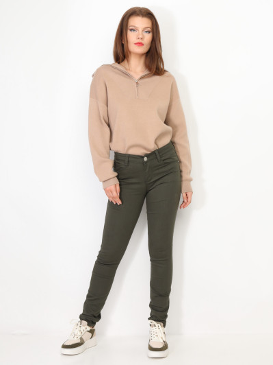 Pull à col montant zippé