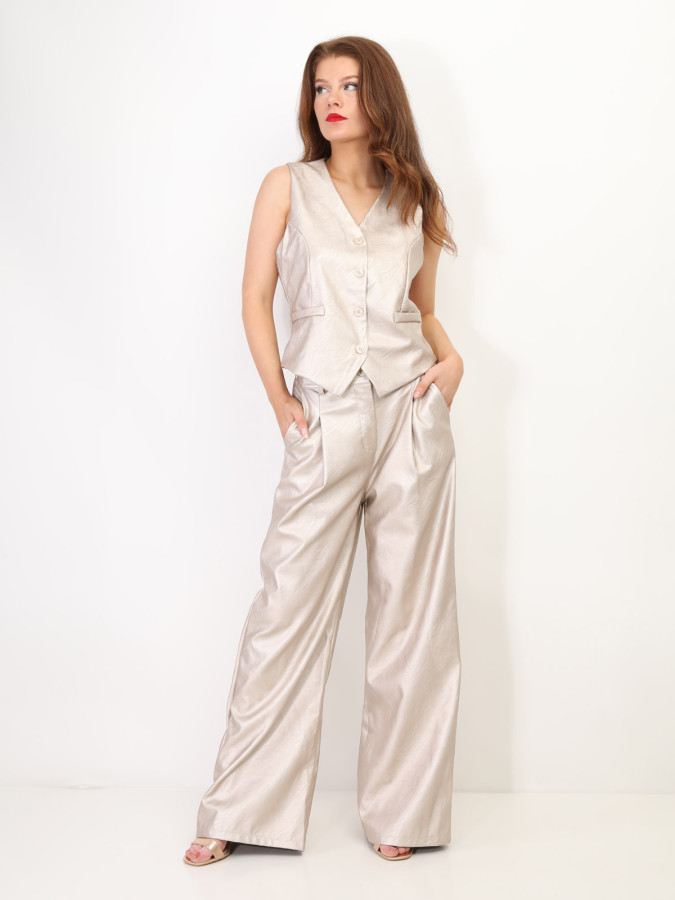 Gilet sans manches en simili